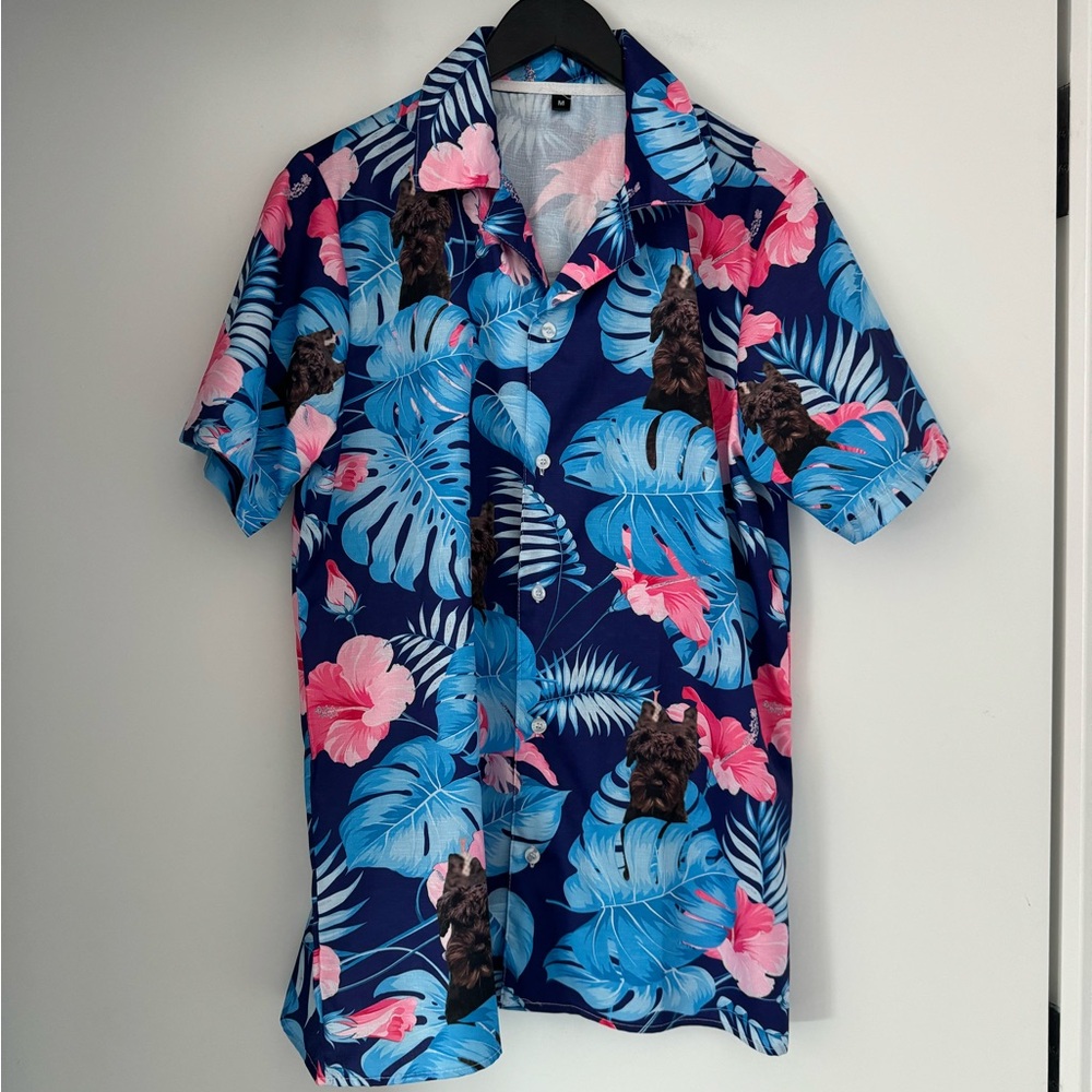 SHEIN Floral Button Down & Swim Trunks Set